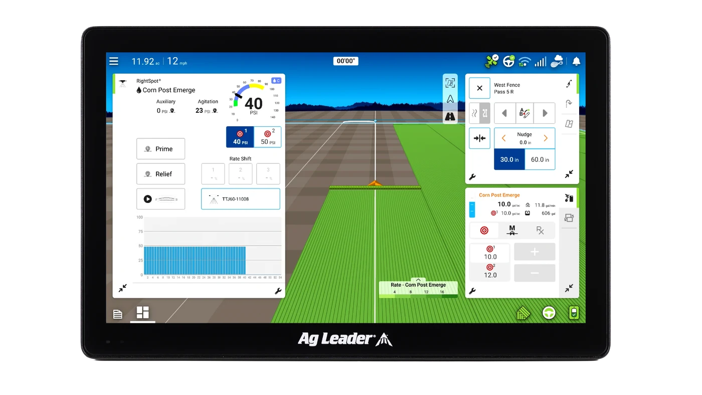 RightSpot spray application control on an InCommand Go 16 display