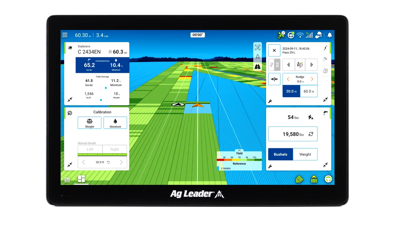 Ag Leader CartACE® — Ag Leader guidance and connectivity help grain cart operators follow the harvest pass and coordinate unloading on the go