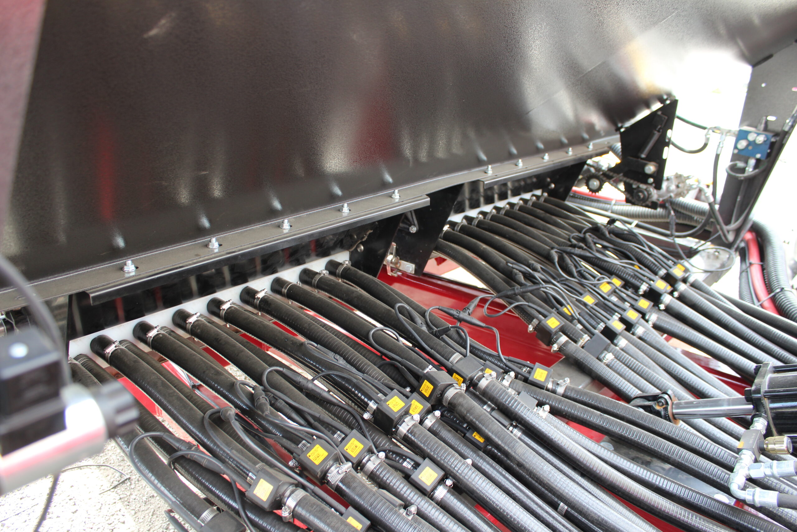 AGPRO drill seed delivery system with hoses, fittings, and controls